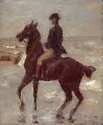 Max Liebermann Reiter am Strand nach links Spain oil painting artist